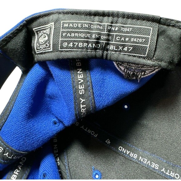 47 Chicago Bulls Sure Shot Two Tone Captain NBA Adjustable SnapBack Cap Hat Blue - Picture 6 of 7